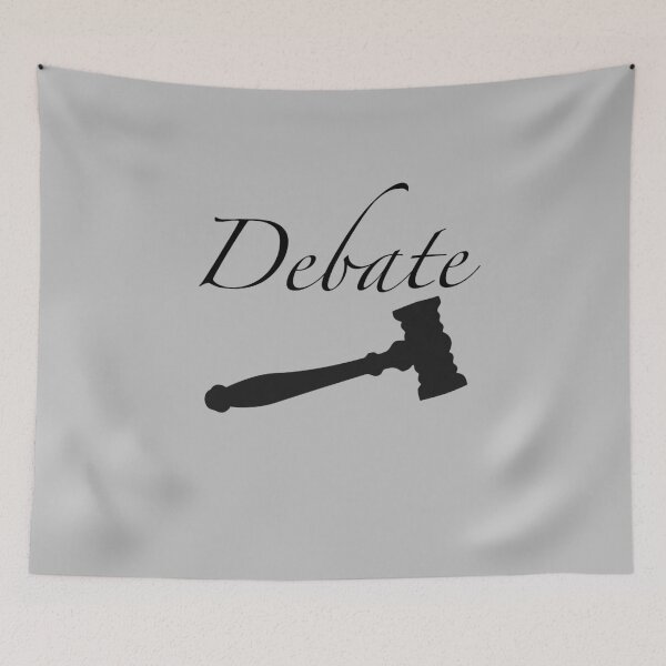 Item preview, Black Cursive Debate (With Gavel) designed and sold by debatethewayout.