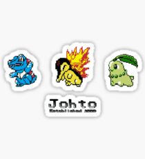 Retro Johto Starters Sticker