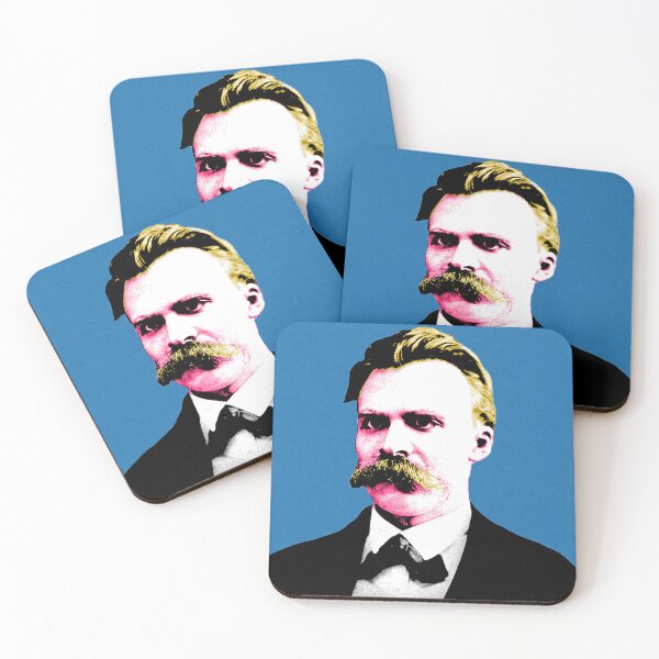 Item preview, Pop Art Nietzsche in Blue Background designed and sold by Furry And  Purry.