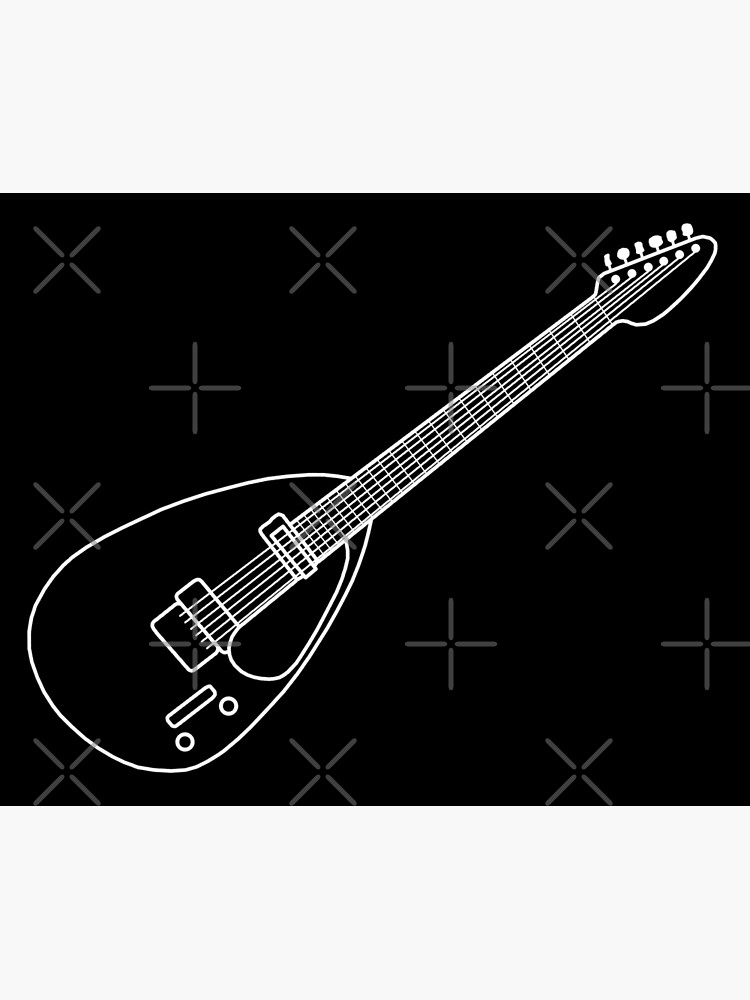 Classic Vox Mark VI Teardrop guitar outline graphic
