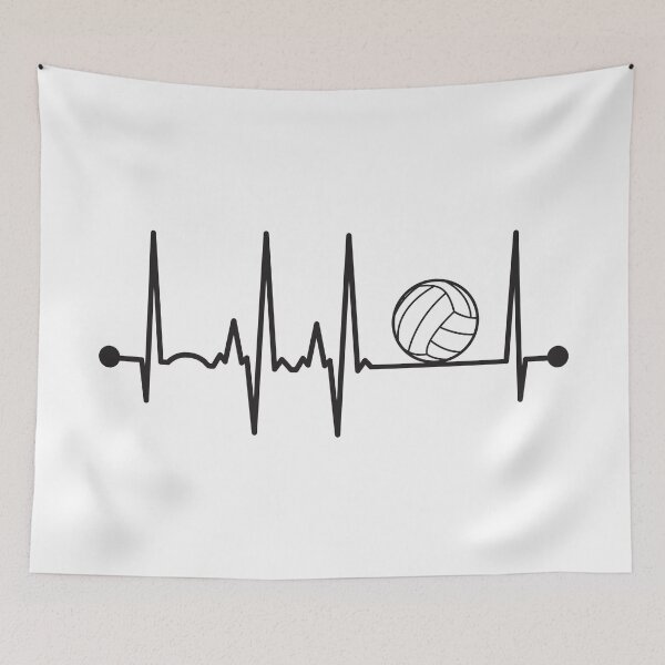 Item preview, Volleyball Heartbeat designed and sold by teesaurus.