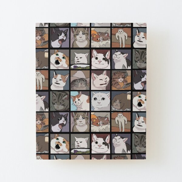 Meme Cats 2.0 Wood Mounted Print