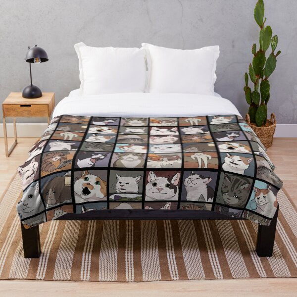 Meme Cats 2.0 Throw Blanket