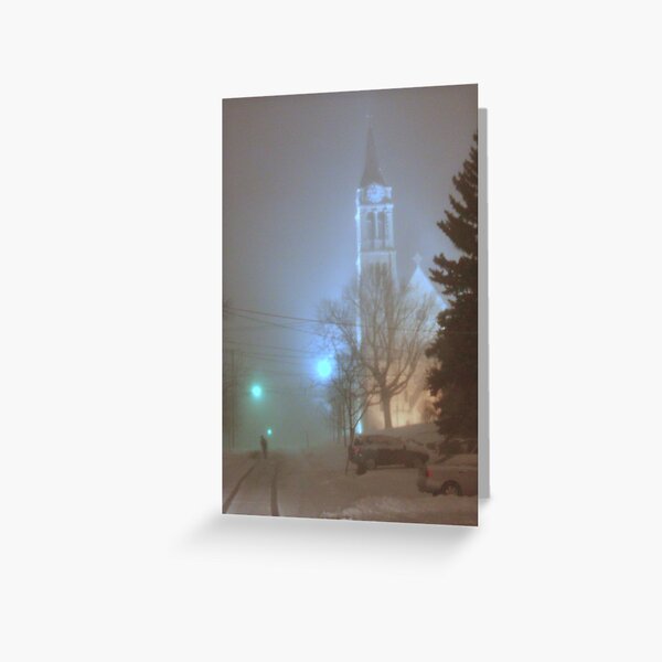 St. Dennis Church in the Blizzard of 2011 Greeting Card