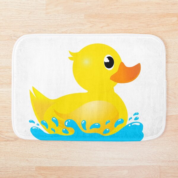 Yellow Rubber Duck & Splash Bath Mat
