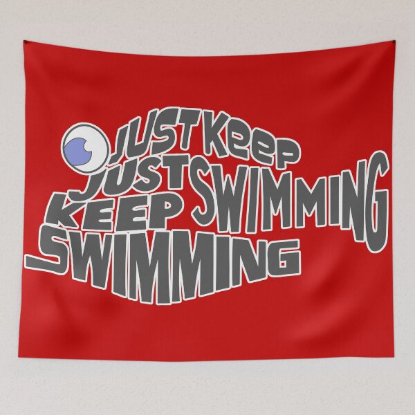Item preview, Keep Swimming Black designed and sold by Rusembell.