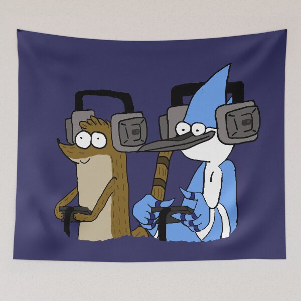 Item preview, Earphones Rigby and Mordecai Gamer  designed and sold by kestrada2906.