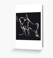 Bull illustration Greeting Card