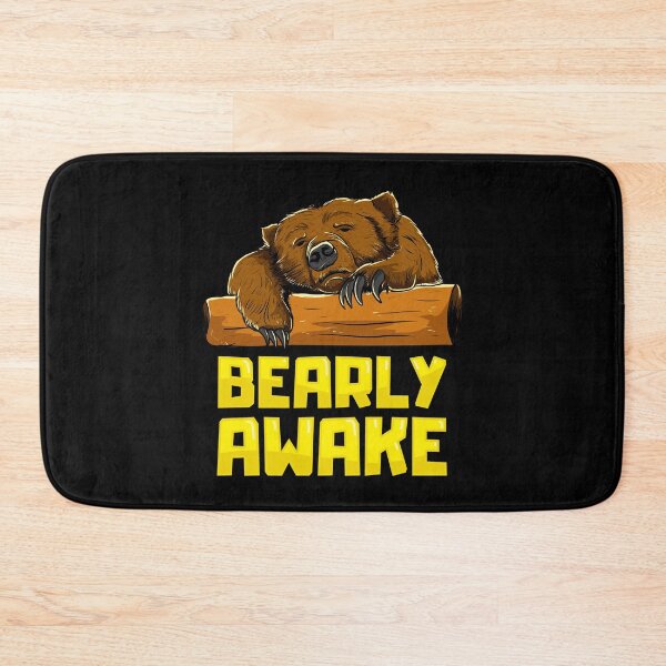 Item preview, Bearly Awake Sleeping Bear Funny Barely Sleepy Pun designed and sold by perfectpresents.