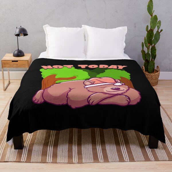 Item preview, Cute Not Today Lazy Bear Sleepy Cub Napping Pun designed and sold by perfectpresents.