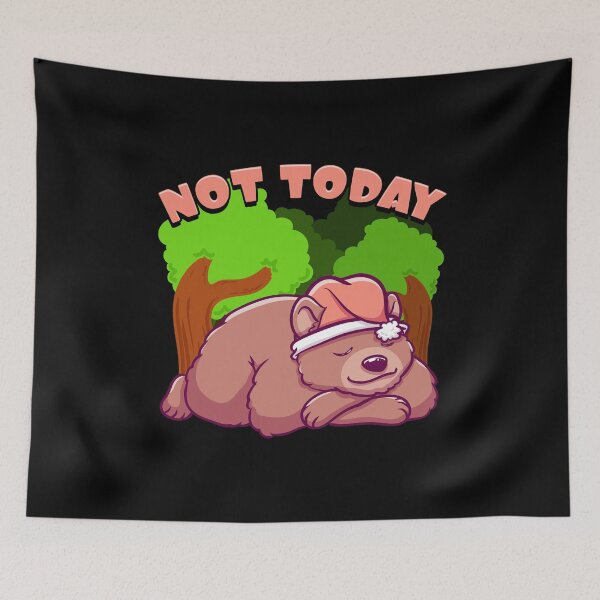 Item preview, Cute Not Today Lazy Bear Sleepy Cub Napping Pun designed and sold by perfectpresents.