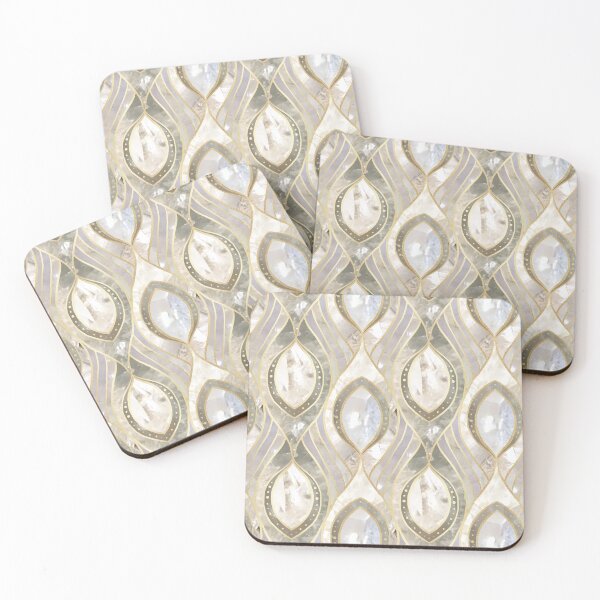Item preview, White Quartz & Gold Elegant Pattern designed and sold by tanyadraws.