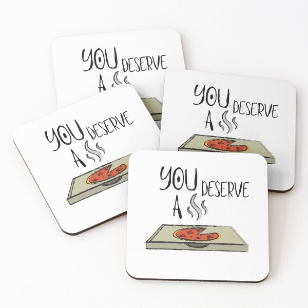 Item preview, You Deserve Pizza Box Yummy Cute Funny Gift Sarcastic Happy Food Foodie Snack Witty designed and sold by EpsilonEridani.