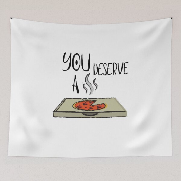 Item preview, You Deserve Pizza Box Yummy Cute Funny Gift Sarcastic Happy Food Foodie Snack Witty designed and sold by EpsilonEridani.