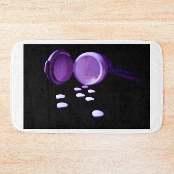 Item preview, White pills floating out of its container designed and sold by GemaIbarra.