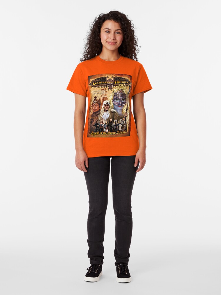 Alternate view of Gathering of Heroes: Legend of the Seven Swords Fantasy Poster Classic T-Shirt