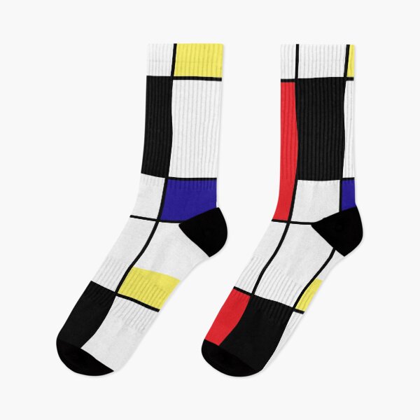 Item preview, Mondrian Art, Minimalist, red white blue yellow black designed and sold by PixDezines.