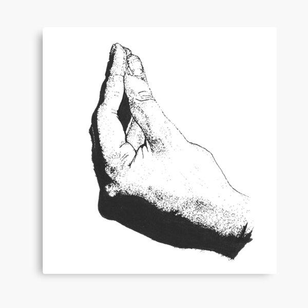 Italian Hand (Black and White) Canvas Print
