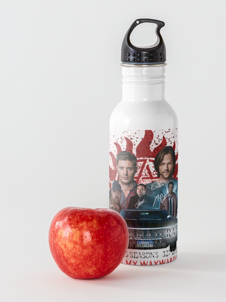 Alternate view of Limited Edition Supernatural Family dont end with Blood 4R Signed Water Bottle
