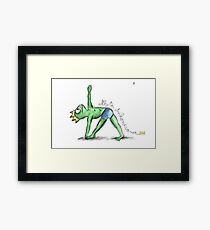 frog utthita trikonasana Framed Print