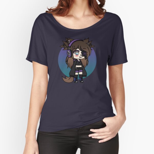 Camiseta masculina da série Gacha Life, Karin, a estranha gótica