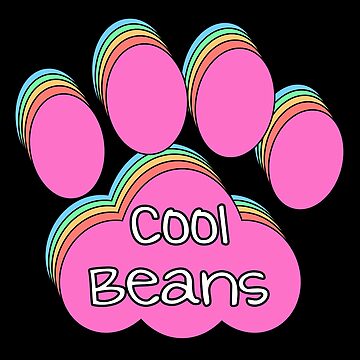 Artwork thumbnail, Cool Beans Cat Paw Print by Julie Erin Designs
