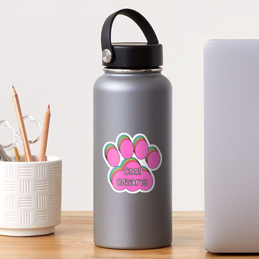 Cool Beans Cat Paw Print Sticker