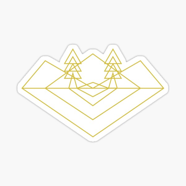 I Fox With Trees - Yellow Sticker