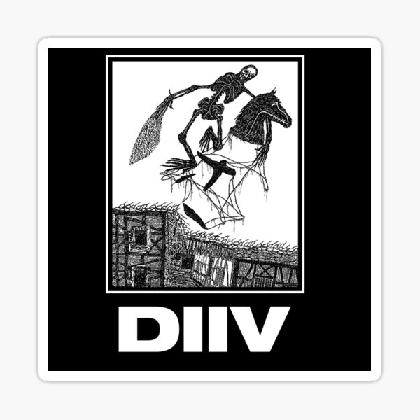 Item preview, DIIV horsehead Sticker designed and sold by incarnatedevil.