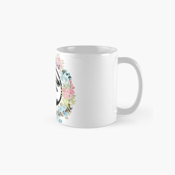 Floral Dinosaur Sticker Classic Mug