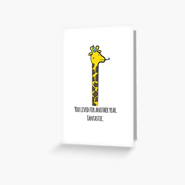 Birthday Giraffe Greeting Card