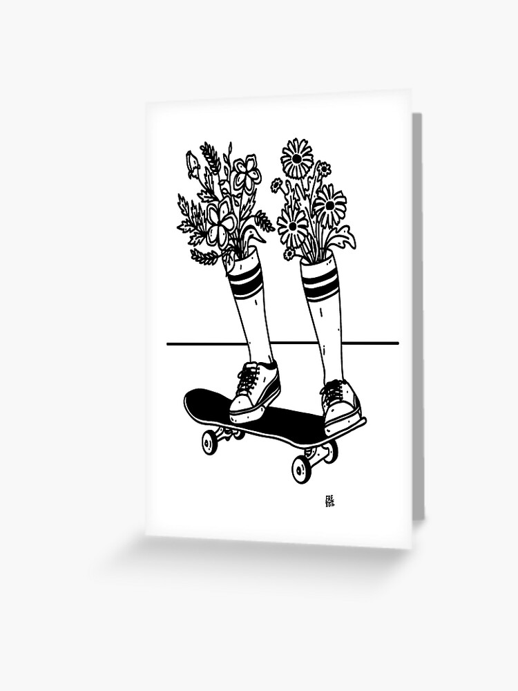 wall art gift print picture Skateboard Ollie Greyscale poster home decor