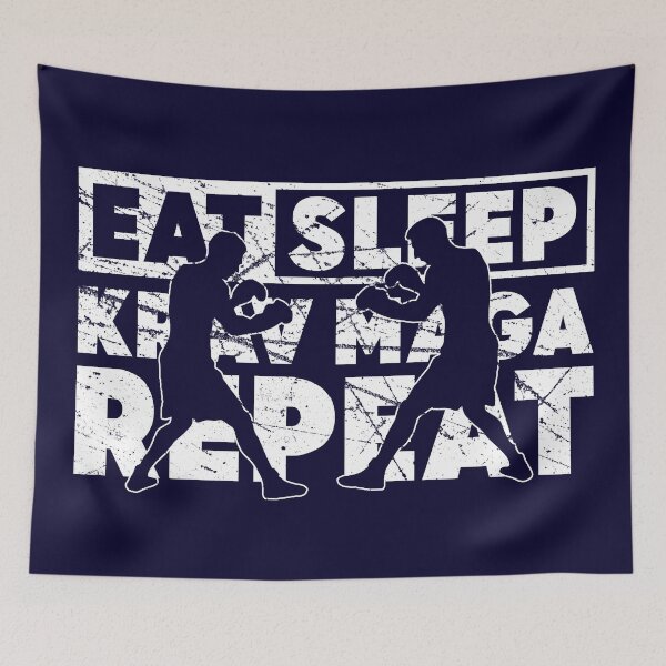Item preview, Eat Sleep Krav Maga Repeat - Krav Maga Fighter MMA designed and sold by RAWWR.