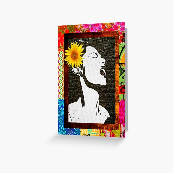 Lady Day in floral Greeting Card