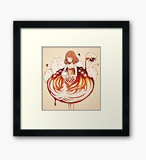 a caffè latte dress. Framed Print