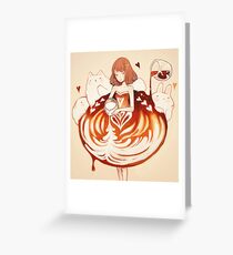a caffè latte dress. Greeting Card