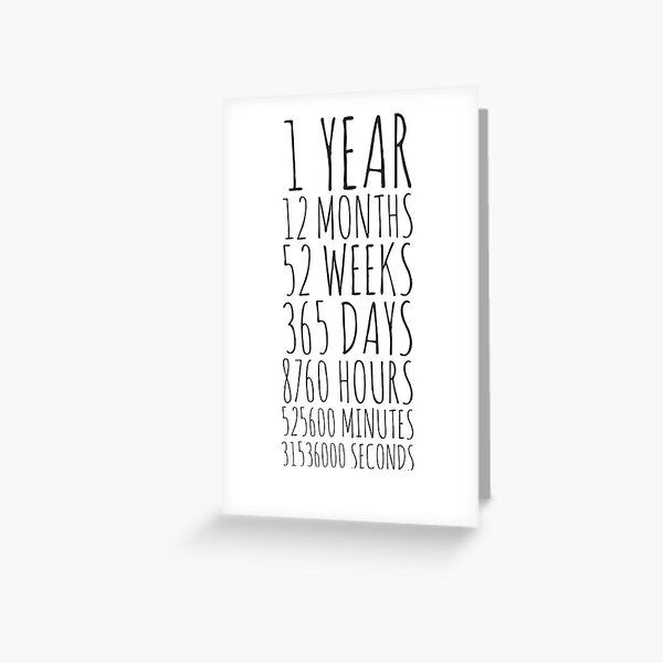 1 Year Anniversary Greeting Card For Sale By Tristahx Redbubble