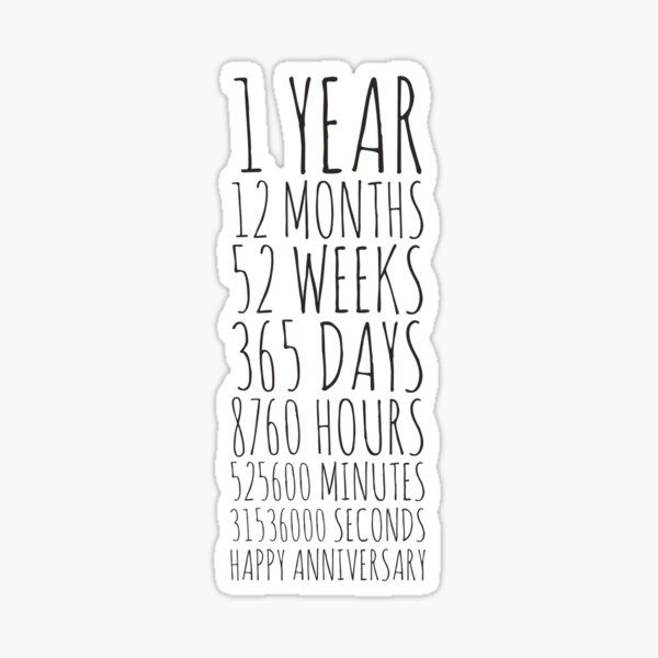 1 Year Anniversary Stickers Redbubble
