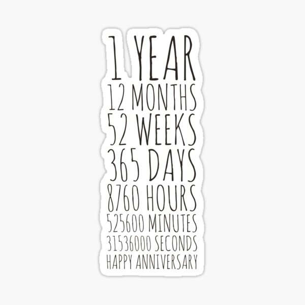 1 Year Anniversary Stickers For Sale Redbubble