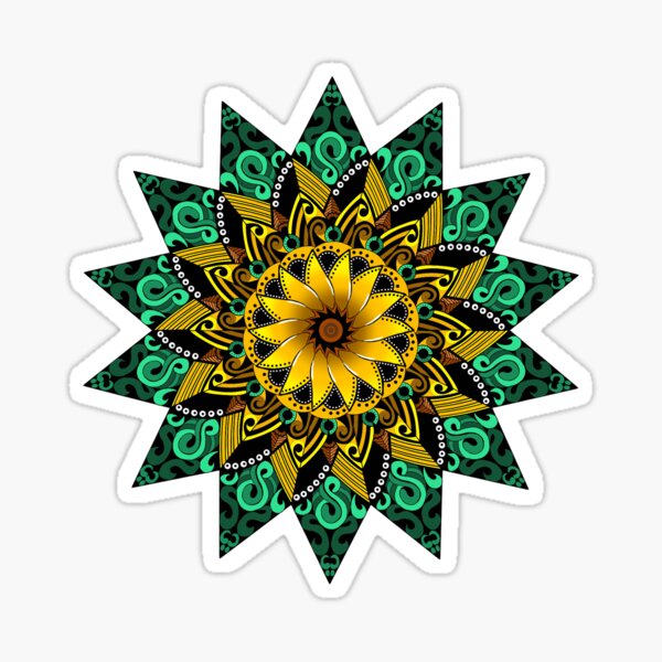 Sunflower Mandala Sticker