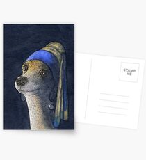 Dog with a pearl earring Postcards