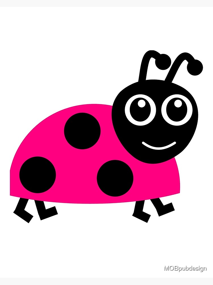  Pink Ladybug Stickers 1in for Scrapbooking, Arts
