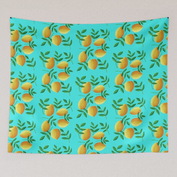 Item preview, Lemons on Teal designed and sold by zibziby.
