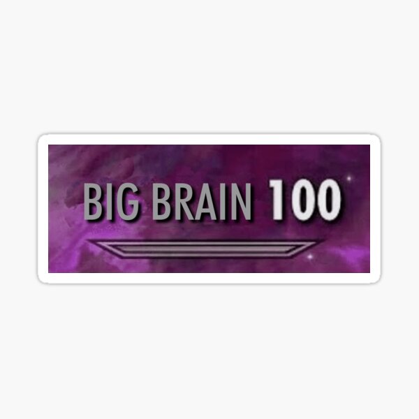 100 Big Brain Skyrim Sticker