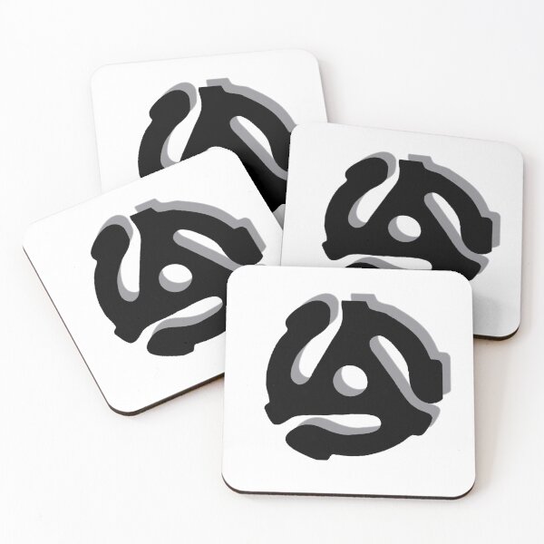 Item preview, 45 RPM Record Adapter | Black with Gray Shadow designed and sold by amwoodandco.