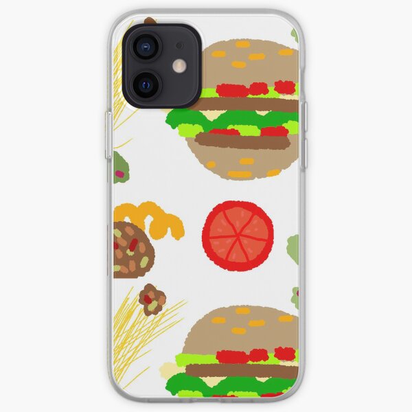 Burgers and macaroni iPhone Soft Case