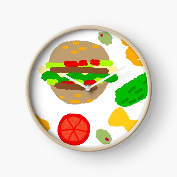 Burgers and macaroni Clock