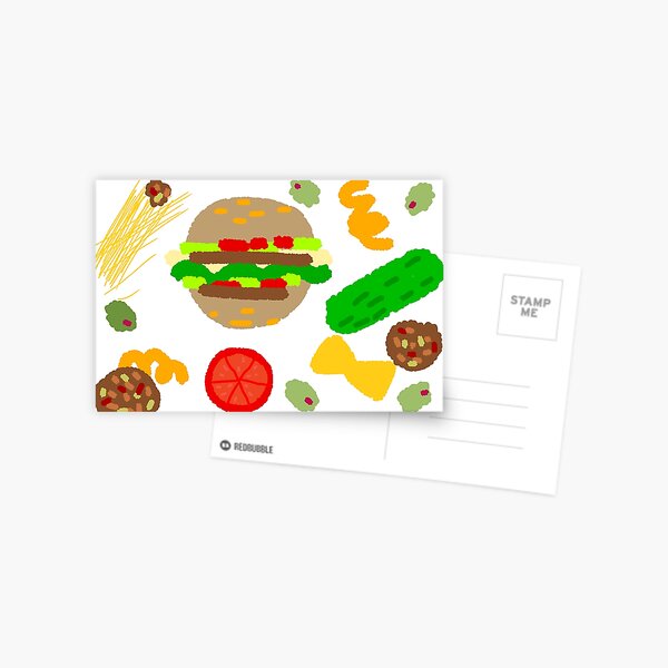 Burgers and macaroni Postcard