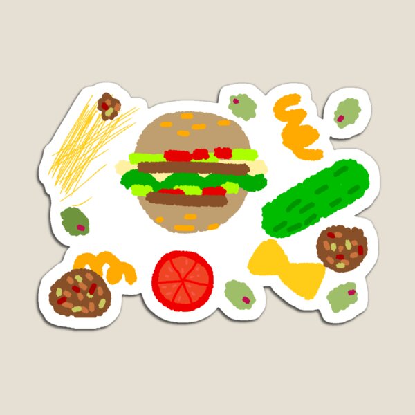 Burgers and macaroni Magnet