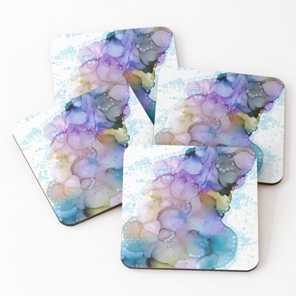 Item preview,  Purple Splatter Abstract:Original Alcohol Ink Painting designed and sold by herzart.